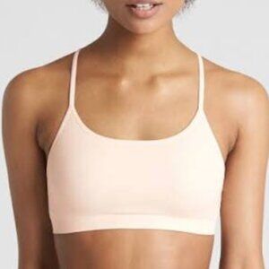 Gap seamless racerback bralette pale pink cream size small